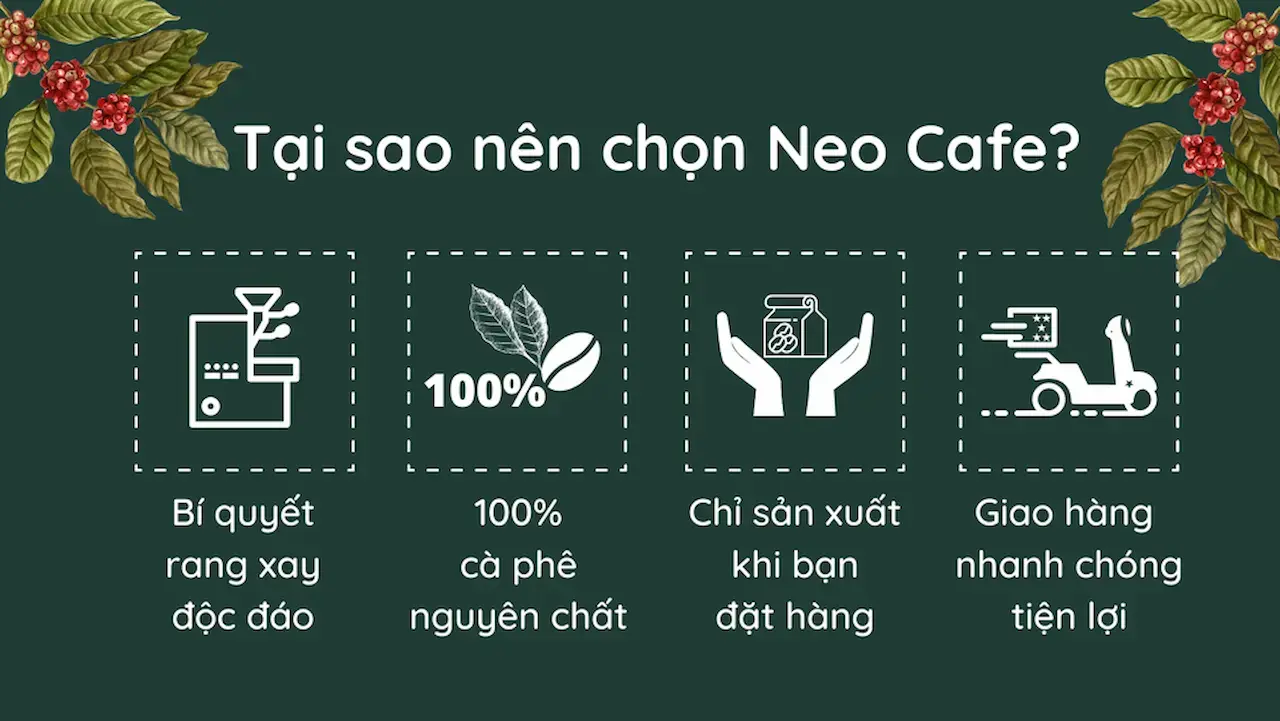 Neocafe Chuyên Các Dòng Cà Phê Nguyên Chất Coffee Robusta Và Arabica Với 100% Nguyên Liệu Thiên Nhiên Nguyên Chất