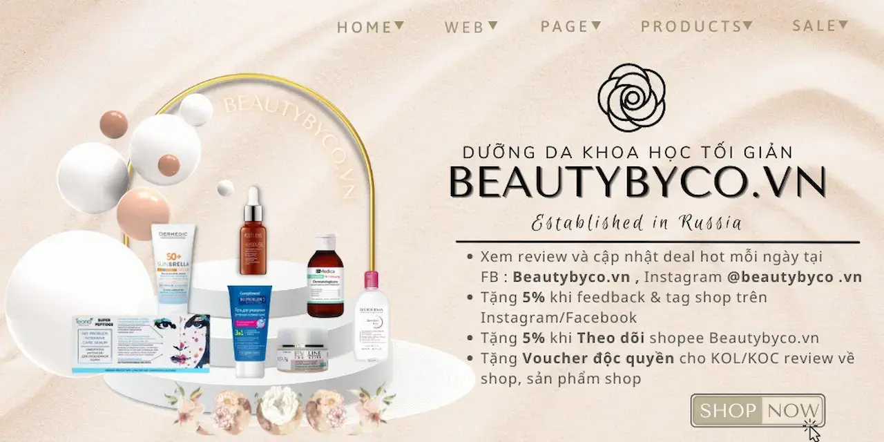 Beautybyco Cửa Hàng Dưỡng Da Serum, Kem Chống Nắng Phục Hồi Sau Đi Nắng, Nước Hoa Hồng,  Xịt Khoáng Từ Eveline, Fixderma, Nivea & Nhiều Hơn Nữa Am Kết Sản Phẩm 100% Chính Hãng