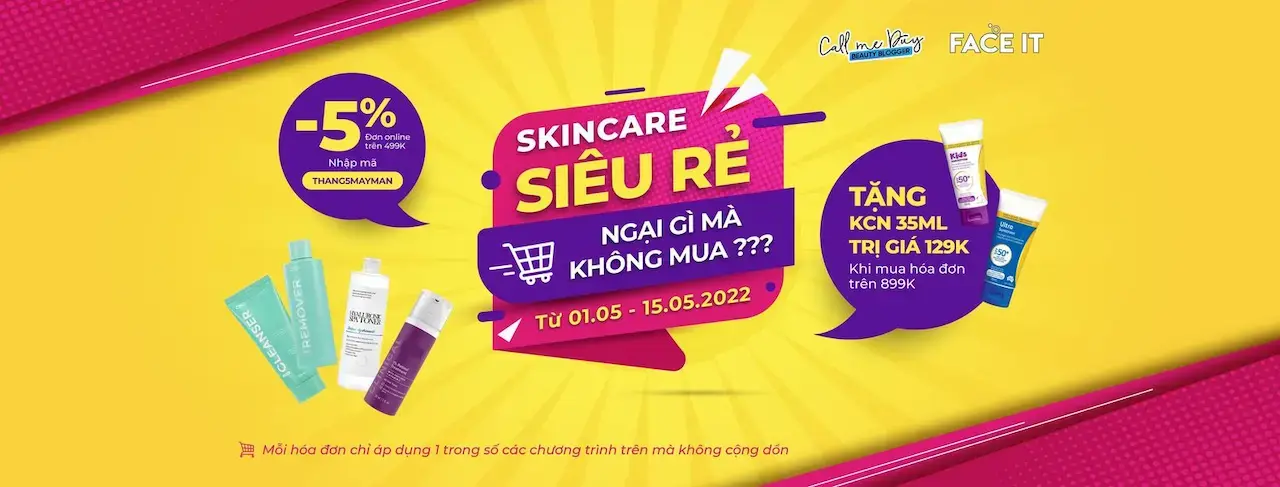 Faceit Là 1  Cửa Hàng Mỹ Phẩm Đầu Tiên Của Beauty Blogger Call Me Duy Đảm Bảo Sản Phẩm Chinh Hãng, Đa Dạng Phù Hợp Cho Nhiều Tinh Trạng Da Và Tư Vấn Nhiệt Tình Để Đảm Bảo Khách Hàng Có Trải Nghiệm Tuyệt Vời Nhất.