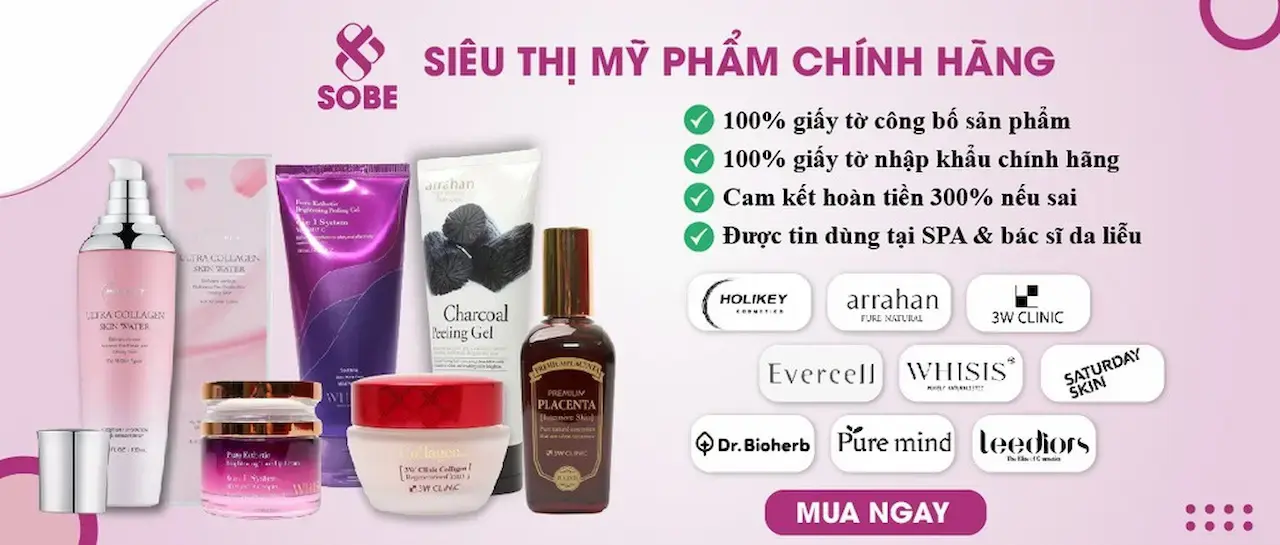 Sobe 1 Siêu Thị Mỹ Phẩm Chính Hãng, Cam Kết Rõ Nguồn Gốc Xuất Xứ, An Toàn Cho Người Sử Dụng, Được Khuyên Dùng Bởi Các Bác Sĩ Da Liễu Và Spa