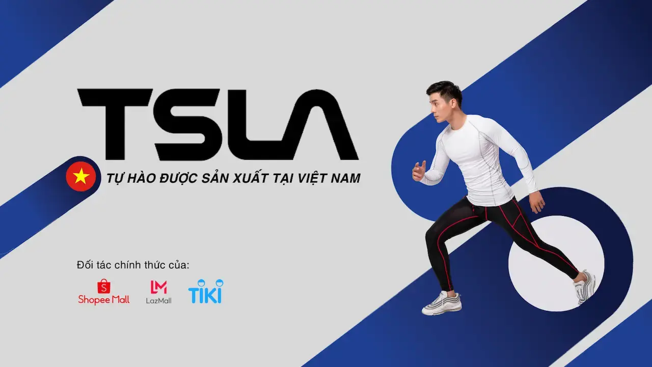 TSLA Là Thương Hiệu Trang Phục Thể Thao Nam Cao Cấp Được Thiết Kế Và Gia Công Sản Xuất Tại Việt Nam Từ 1992.