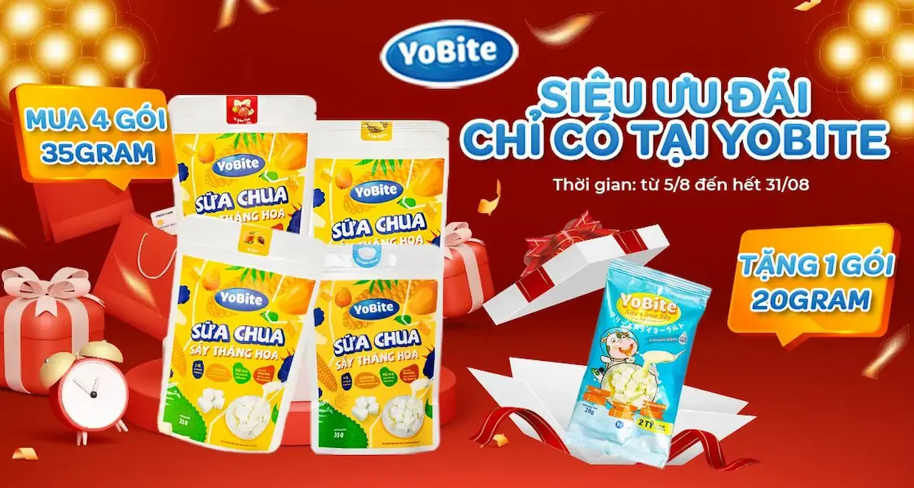 Sữa Chua Yobite Được Sản Xuất Bằng 1 Công Nghệ Sấy Thăng Hoa Giữ Cho Hương Vị Và Các Chất Dinh Dưỡng Được Lưu Lại Tốt Hơn.