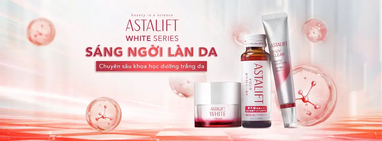 Dòng nước uống làm đẹp Astalift bổ sung hàm lượng Collagen tinh khiết độc quyền, giúp đẩy lùi các dấu hiệu lão hóa, để bạn có thể cảm nhận một làn da tươi trẻ tràn sức sống sau 3 tuần đều đặn bổ sung.