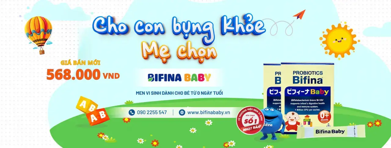 Bifina Baby Nhật Bản – Tiêu Hoá Dễ Dàng, Đề Kháng Vững Vàng 100% Nhập Khẩu Nguyên Hộp Nhật Bản Từ Hãng Dược Phẩm Morishita Jintan 130 Năm Tuổi