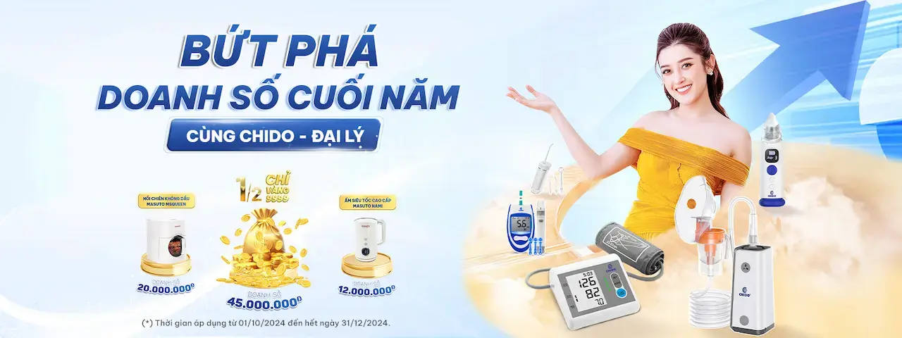 Chido là 1 thương hiệu phát triển, sản xuất và phân phối các sản phẩm thiết bị chăm sóc sức khỏe gia đình thông minh cao cấp