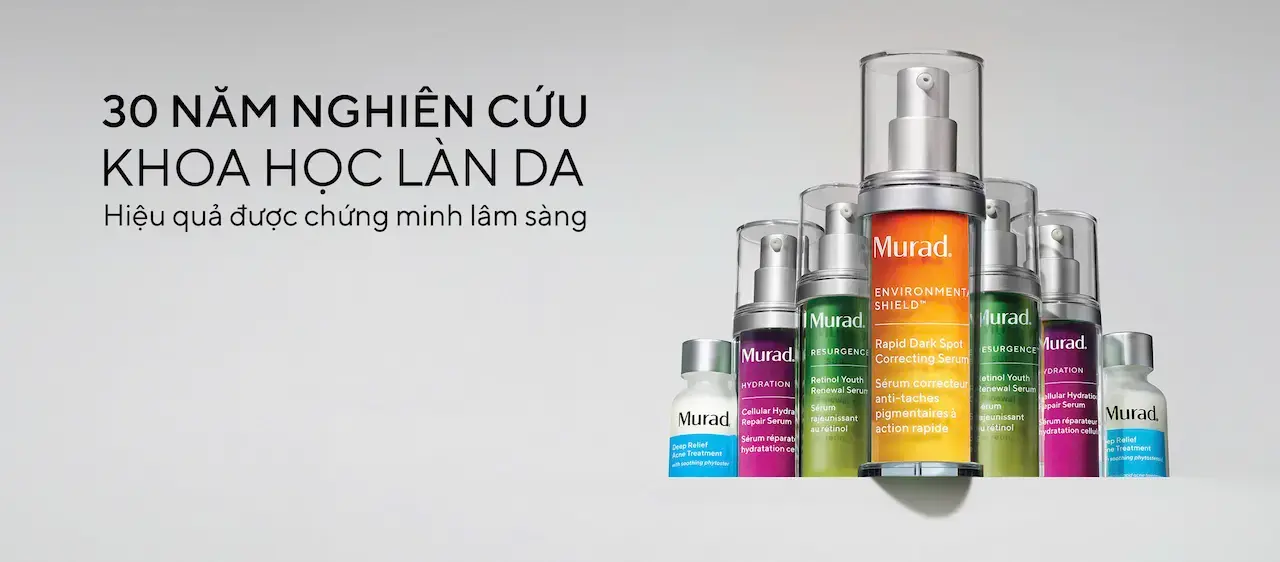 Muradvietnam Murad – Thương hiệu dược mỹ phẩm Mỹ có lịch sử hơn 30 năm nghiên cứu khoa học làn da được chứng minh lâm sàng từ bác sĩ da liễu hàng đầu Dr.Howard Murad