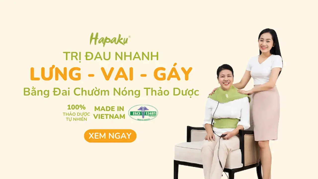 Đai Chườm Hapaku Kết Hợp Chườm Nóng Với 1 Thảo Dược Truyền Thống Cho Tác Dụng Tăng Tuần Hoàn, Lưu Thông Khí Huyết, Đưa Dinh Dưỡng Đến Các Cơ Quan Từ Đó Làm Giảm Nhức Mỏi Các Vùng Cơ Thể, Giúp Thư Giãn Như Đi Spa Ngay Tại Nhà.