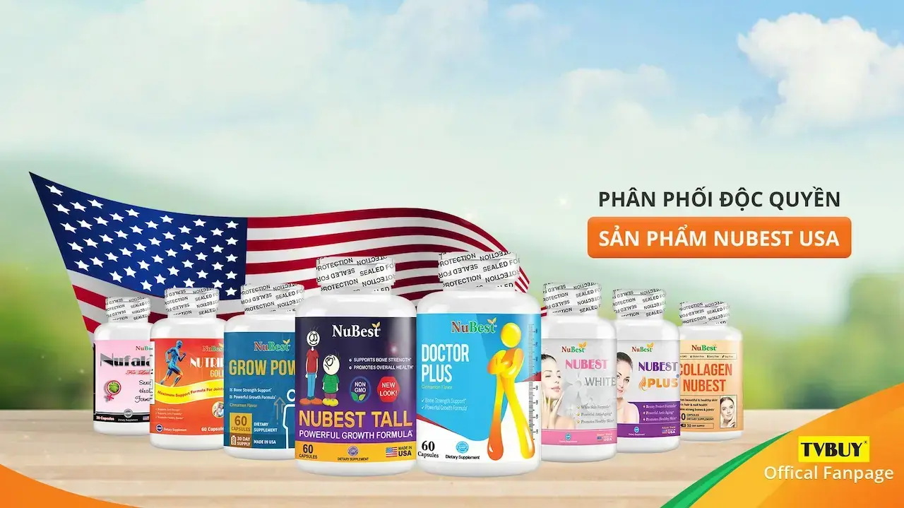 Tvbuy Nhà Phân Phối Độc Quyền Các Dòng Tpbvsk Của Tập Đoàn Nubest – Thương Hiệu Chuyên Phân Phối Các Dòng Tpbvsk Chất Lượng Tại Hoa Kỳ, Được Ưa Chuộng Tại Hơn 118 Quốc Gia Ở 4 Châu Lục Trên Thế Giới.